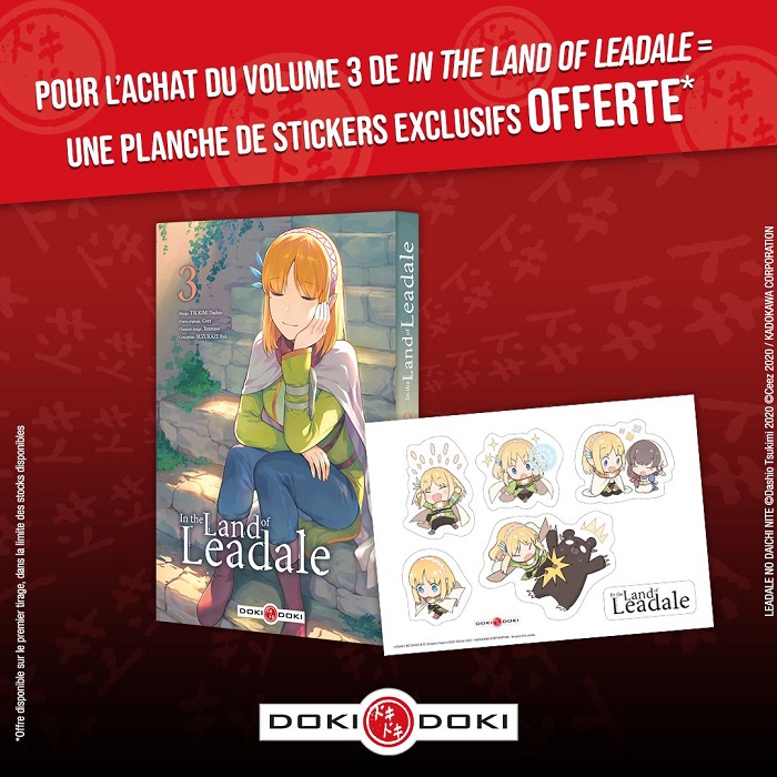 stickers avec le tome 3 de In the Land of Leadale