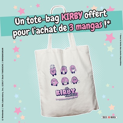 Un Tote Bag Kirby offert chez Soleil Manga