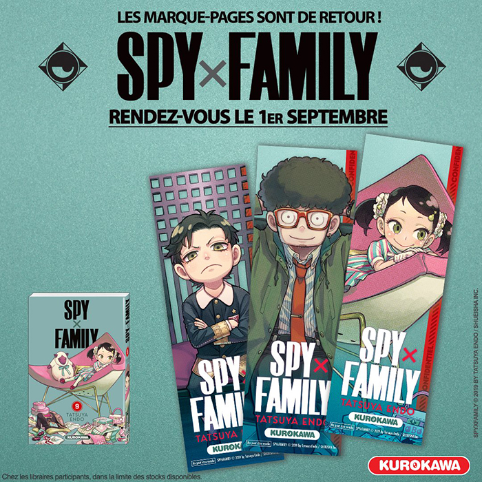 Spy X Family : washi tapes et marque-page offerts !