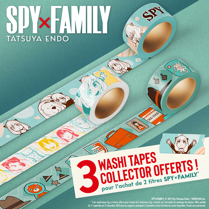 Spy X Family : washi tapes et marque-page offerts !