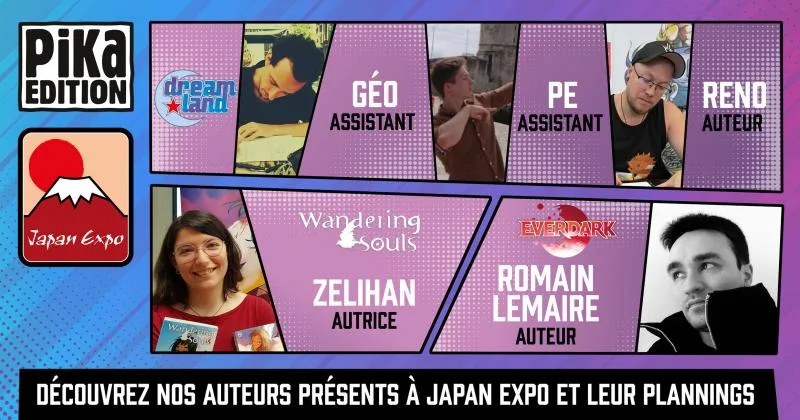 Pika : les mangakas présents à Japan Expo