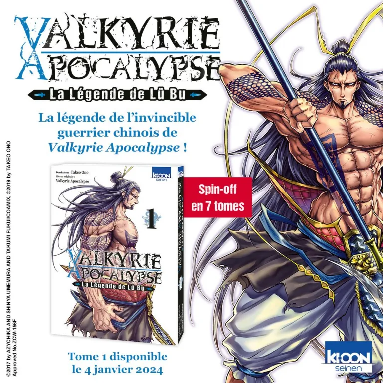 Le manga Valkyrie Apocalypse - La Légende de Lü Bu chez Ki-oon