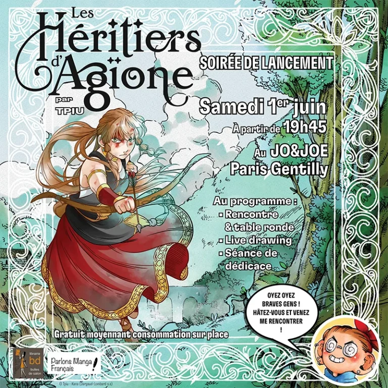 manga Les héritiers d’Agïone : soirée de lancement