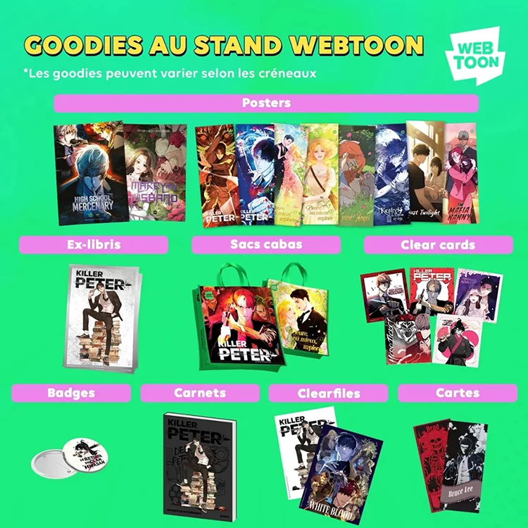 Japan Expo 2024 : Les goodies webtoon