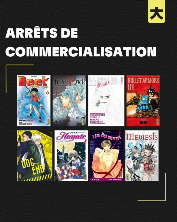 Arrêts de commercialisation - Kana 2025